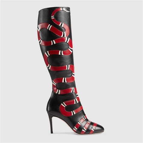 fake gucci knee high boots|Gucci snakeskin boots.